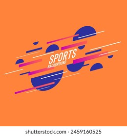 Abstract geometric background. Design poster with the flat figures. Modern colored poster for sports. Vector illustration