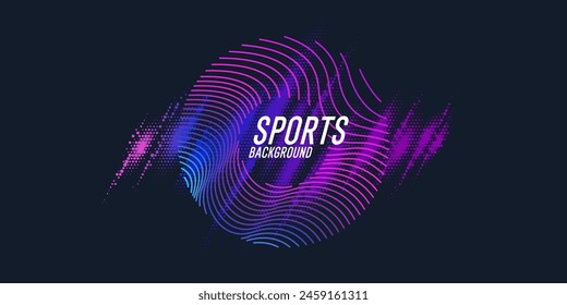 Abstract geometric background. Design poster with the flat figures. Modern colored poster for sports. Vector illustration