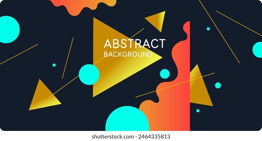 Abstract geometric background. Design poster with the flat figures. Vector illustration.