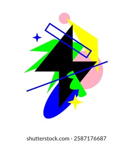 Abstract geometric background. Design poster with the flat figures.