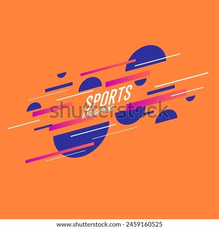 Abstract geometric background. Design poster with the flat figures. Modern colored poster for sports. Vector illustration