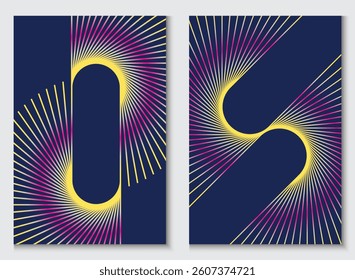 Abstract Geometric Background Design with Radial Lines and Modern Aesthetic