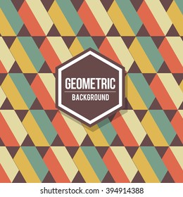 Abstract geometric background for design. Retro pattern