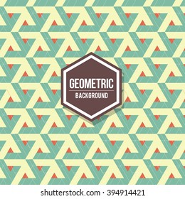 Abstract geometric background for design. Retro pattern
