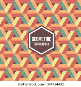 Abstract geometric background for design. Retro pattern
