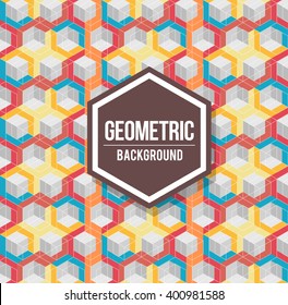 Abstract geometric background for design. Retro pattern