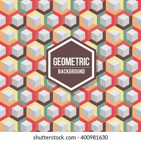 Abstract geometric background for design. Retro pattern