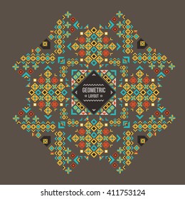 Abstract geometric background for design. Retro pattern