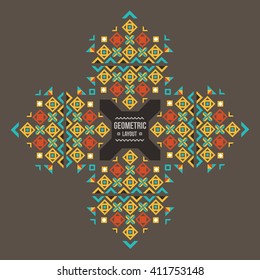 Abstract geometric background for design. Retro pattern