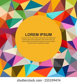 Abstract geometric background design with text - Vector