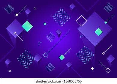 Abstract geometric background design vector.