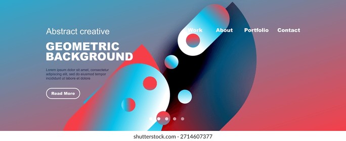 Abstractas diseño de fondo geométrico. Los colores vibrantes se mezclan, creando un atractivo visual moderno. Los Elementos de texto presentan información, invitando a la interacción.