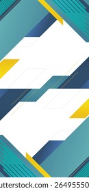Abstract Geometric Background Design - Abstract Geometric Background with Wavy Shapes and Circles