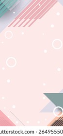 Abstract Geometric Background Design - Abstract Geometric Background with Wavy Shapes and Circles