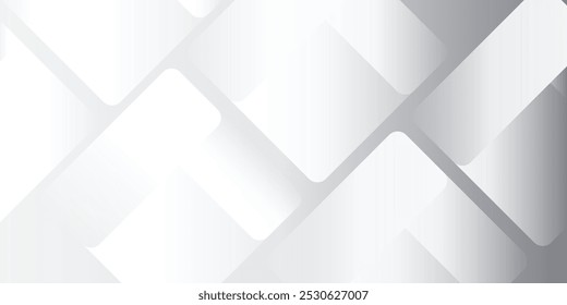 Abstract geometric background design with white color. White abstract modern background design have space for text Decorate for web banner poster  Vector Illustration