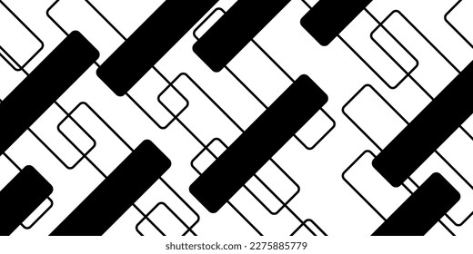 Resumen del fondo geométrico con líneas negras diagonales. Vector