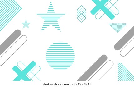 Abstract geometric background with  diagonal lines and shapes. Vector illustration.