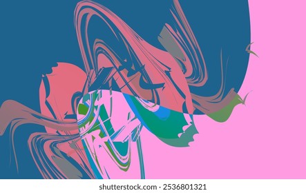 Abstract geometric background with diagonal lines and shapes. Vector illustration.