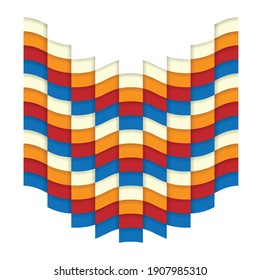 Resumen de fondo geométrico con diferentes elementos de rectángulo de color