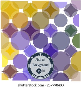 Abstract geometric background with different rounds. Vector illustration. EPS 10.