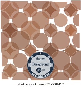 Abstract geometric background with different rounds. Vector illustration. EPS 10.