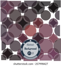 Abstract geometric background with different rounds. Vector illustration. EPS 10.
