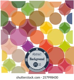 Abstract geometric background with different rounds. Vector illustration. EPS 10.