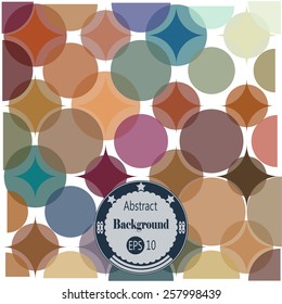 Abstract geometric background with different rounds. Vector illustration. EPS 10.