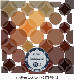 Abstract geometric background with different rounds. Vector illustration. EPS 10.