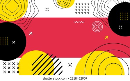 Abstract geometric background with different shape elements. Design elements banner