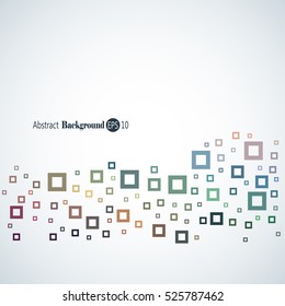 Abstract geometric background with different squares and plenty space for text