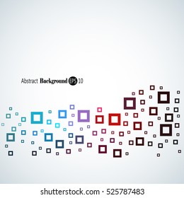 Abstract geometric background with different squares and plenty space for text