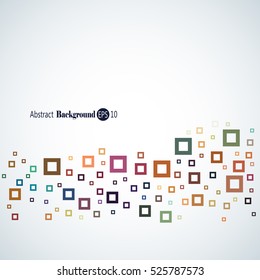 Abstract geometric background with different squares and plenty space for text