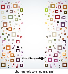 Abstract geometric background with different squares