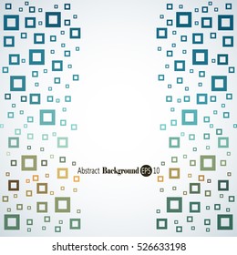 Abstract geometric background with different squares