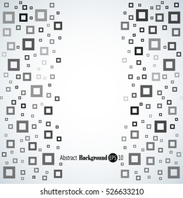 Abstract geometric background with different squares