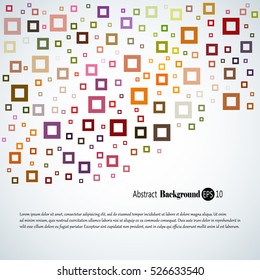 Abstract geometric background with different squares and plenty space for text