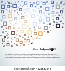 Abstract geometric background with different squares and plenty space for text