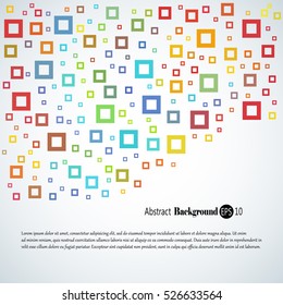 Abstract geometric background with different squares and plenty space for text