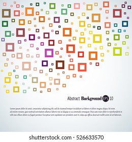 Abstract geometric background with different squares and plenty space for text