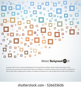 Abstract geometric background with different squares and plenty space for text