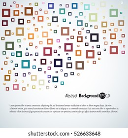 Abstract geometric background with different squares and plenty space for text