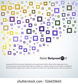 Abstract geometric background with different squares and plenty space for text
