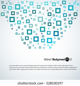 Abstract geometric background with different squares and plenty space for text