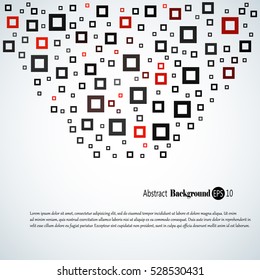 Abstract geometric background with different squares and plenty space for text