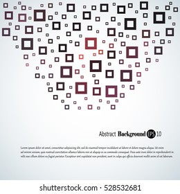Abstract geometric background with different squares and plenty space for text
