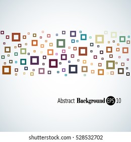 Abstract geometric background with different squares and plenty space for text
