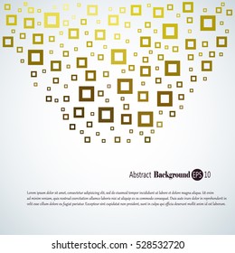 Abstract geometric background with different squares and plenty space for text
