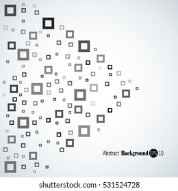 Abstract geometric background with different squares