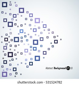 Abstract geometric background with different squares